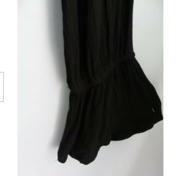 Xhilaration Flower embroidered Black Peasant Top - Picture 6 of 6